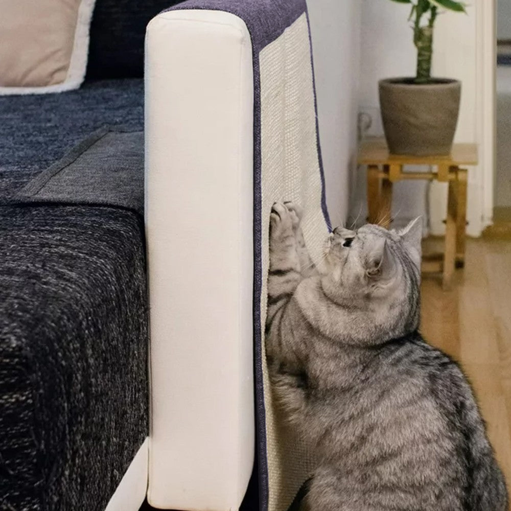 120x40cm Cats Cat Scratch Pad Cat Scratching Sofa Armrest Protector with Pockets