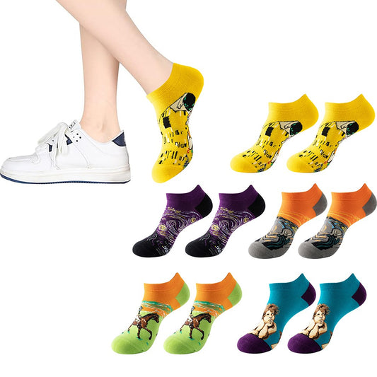 5 Pairs Low Cut Socks Funny No Show Socks
