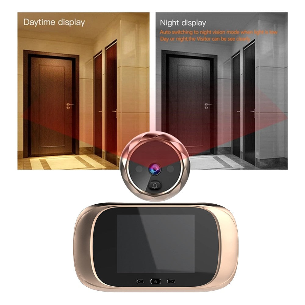 Wireless Digital Door Peephole LCD Door Viewer Home Security Camera - Gold