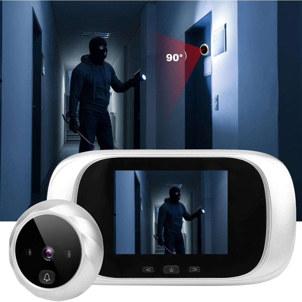 Wireless Digital Door Peephole LCD Door Viewer Home Security Camera - Silver