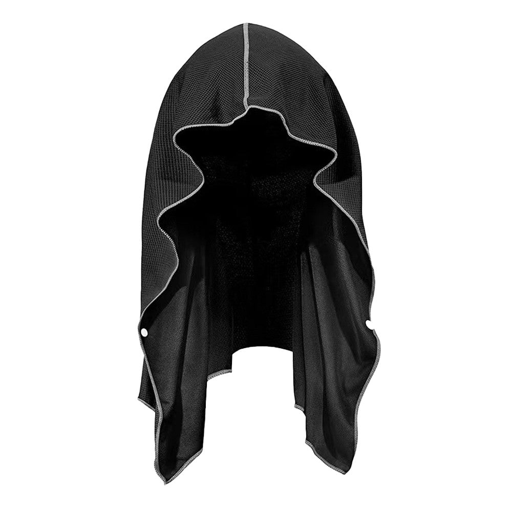 U-Shape Cooling Hoodie Towel for Sport Workout Camping Cycling - Black