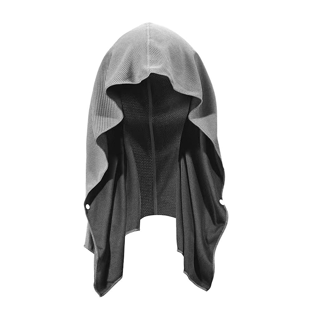U-Shape Cooling Hoodie Towel for Sport Workout Camping Cycling - Grey