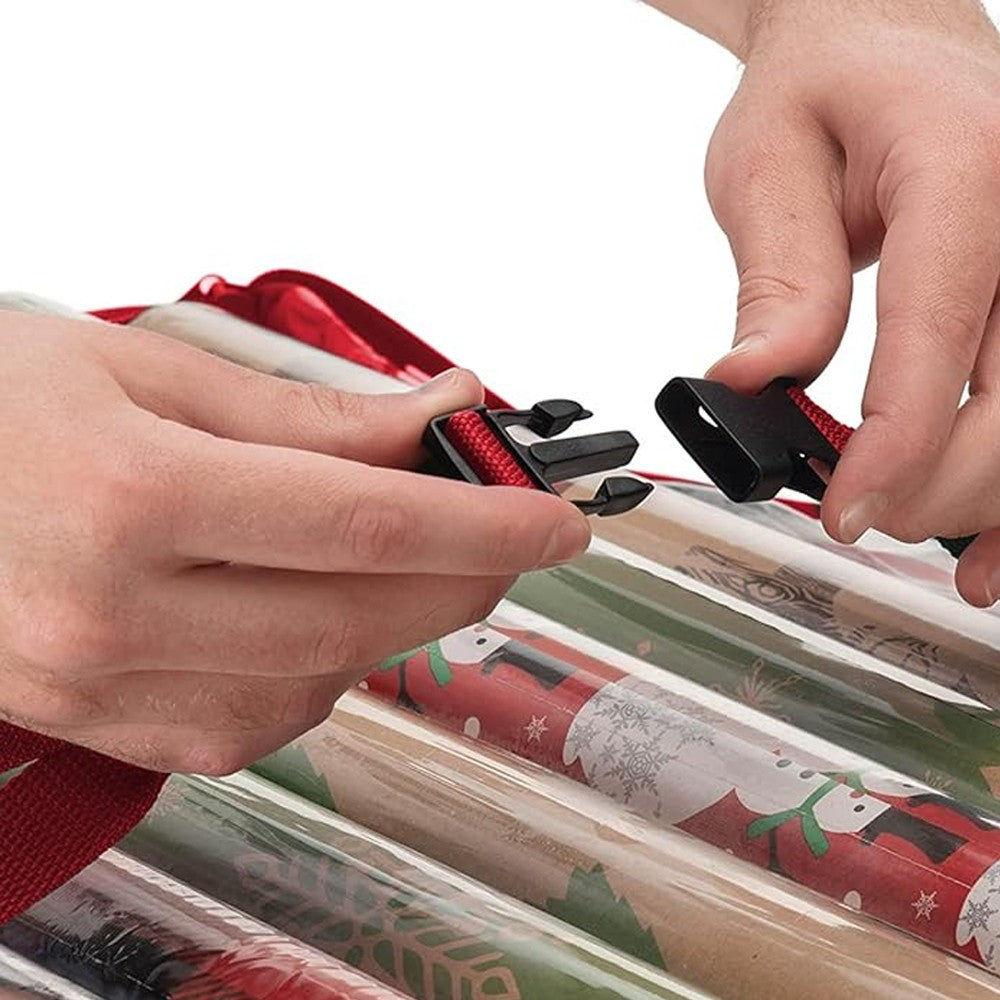 Christmas Wrapping Paper Storage Container Organizer - Green