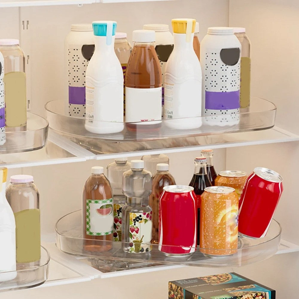 Rectangle Lazy Susan Turntable Organizer for Refrigerator