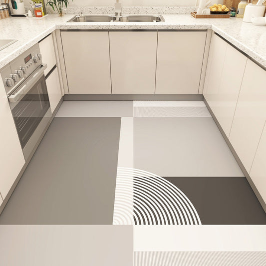80x50cm PU Leather Kitchen Floor Mat Non-slip Anti-oil Rug - Style 2