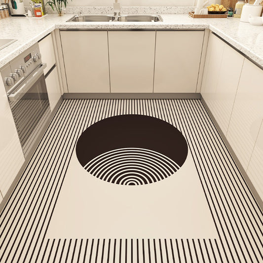 80x50cm PU Leather Kitchen Floor Mat Non-slip Anti-oil Rug - Style 3