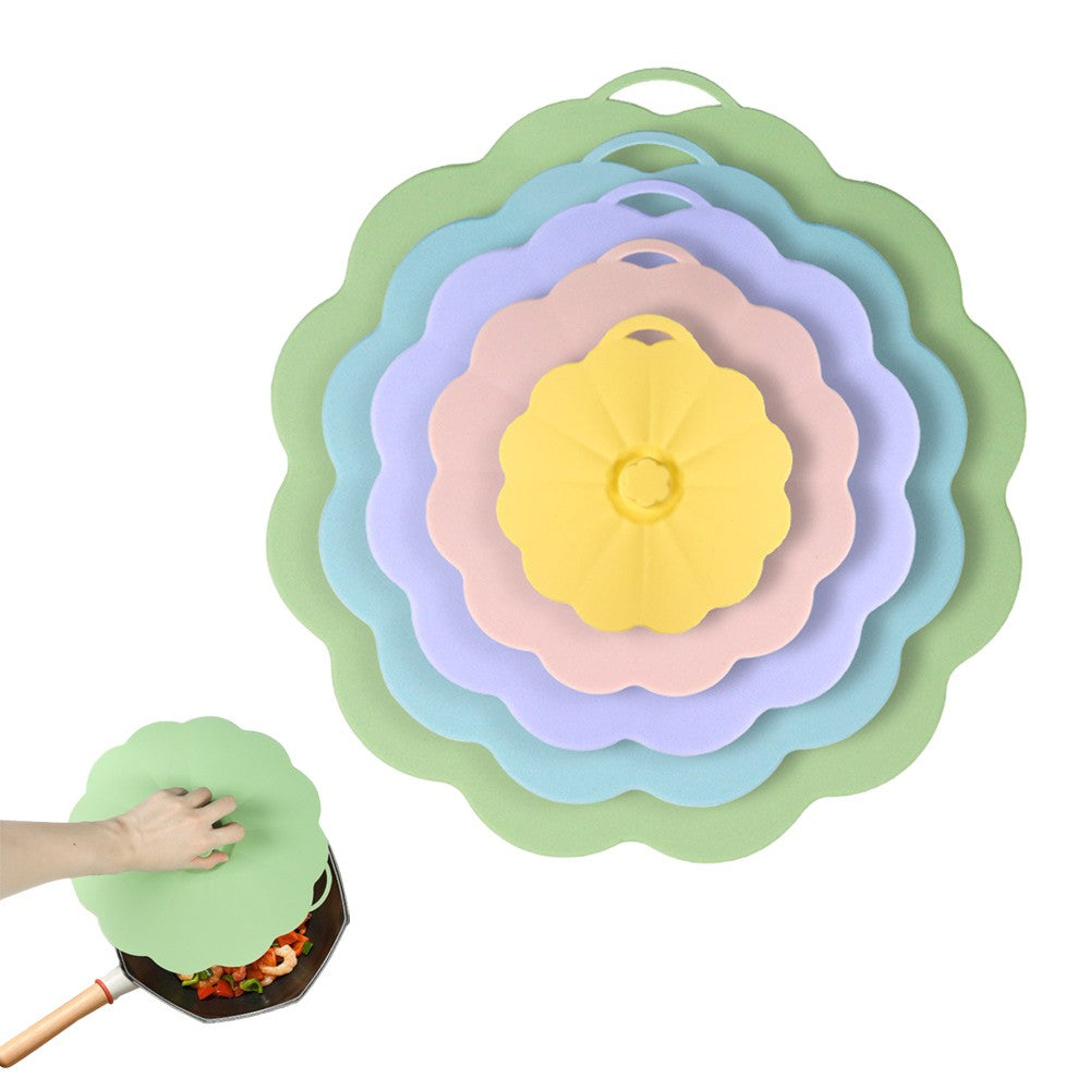 Set of 5 Reusable Silicone Lids Covers for Cups Bowls Pots - Set 2