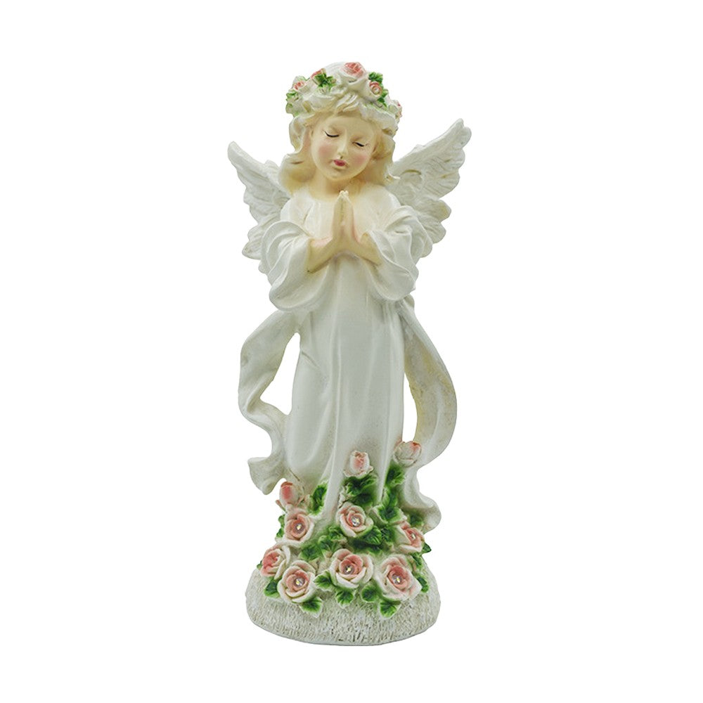 Angel Statue with Solar Light Garden Sculptures Yard Decorations Lawn Ornaments