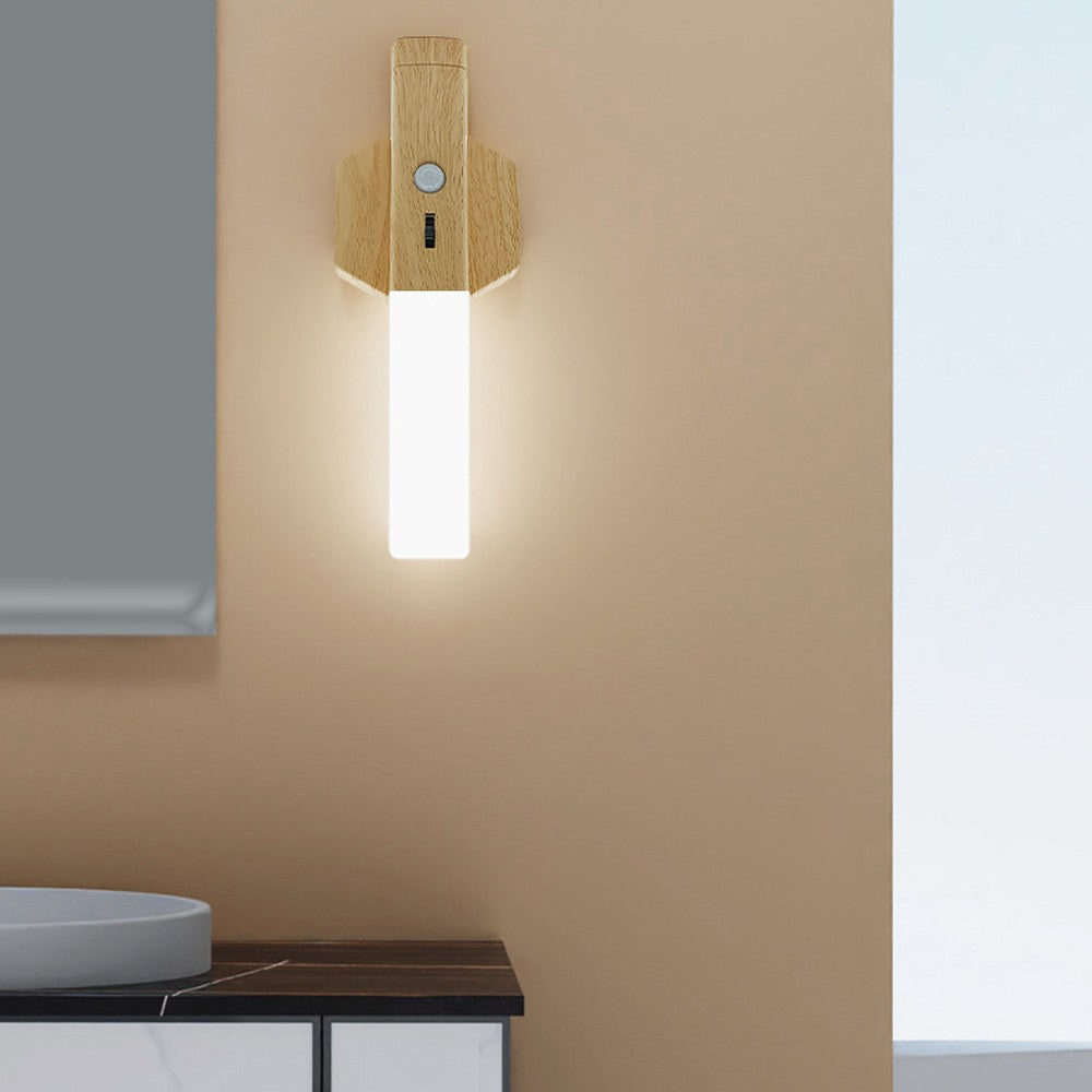 1Pc Motion Sensor Night Light Battery Operated Wall Light with Magnetic Base