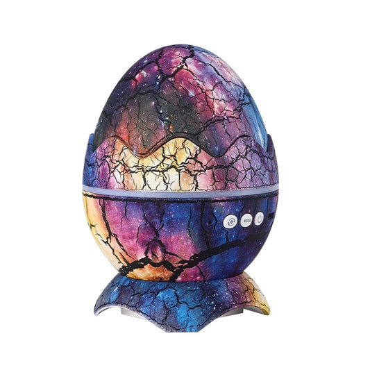 Dinosaur Egg Galaxy Star Projector Starry Night Light with Bluetooth Speaker Music Player Purple