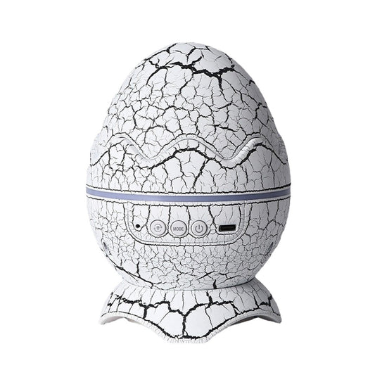 Dinosaur Egg Galaxy Star Projector Starry Night Light with Bluetooth Speaker Music Player White