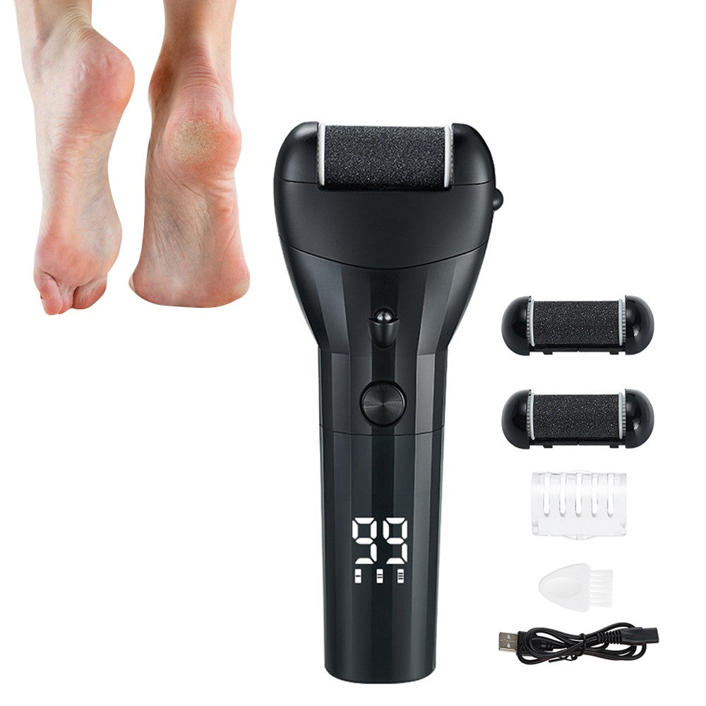 Electric Foot Callus Remover Kit Rechargeable Foot File with 3 Grinding Heads