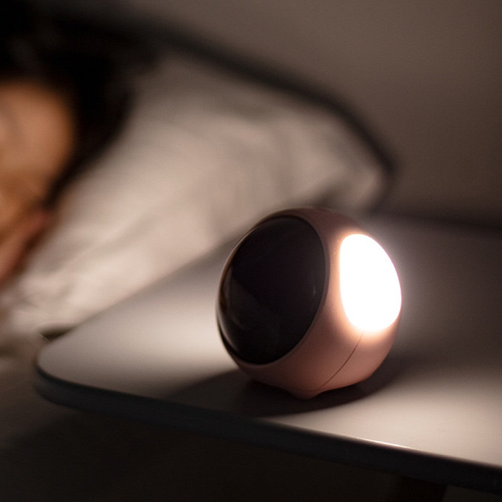 Wake-up Alarm Clock Voice-Activated Bedside Alarm Clock with Night Light - Pink