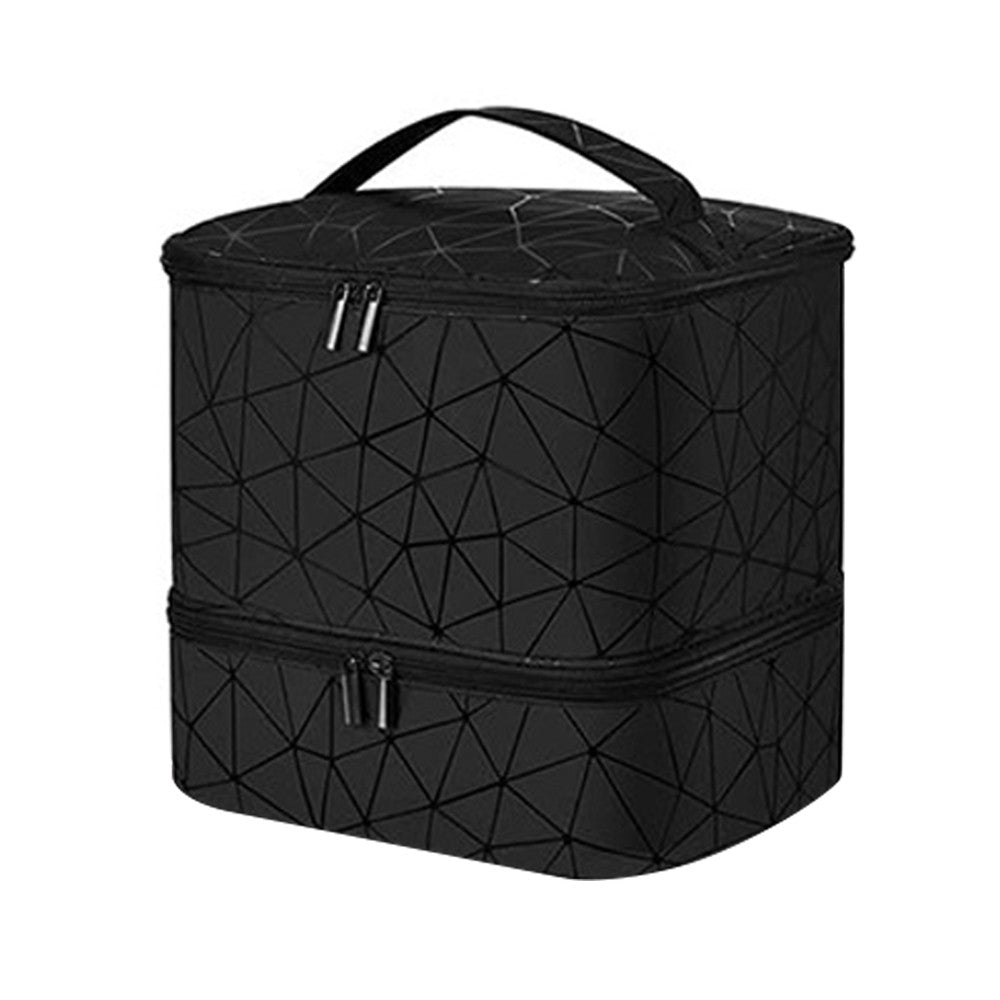 Double-layer Nail Polish Carrying Case Bag Storage Box Holds 30 Bottles - Black
