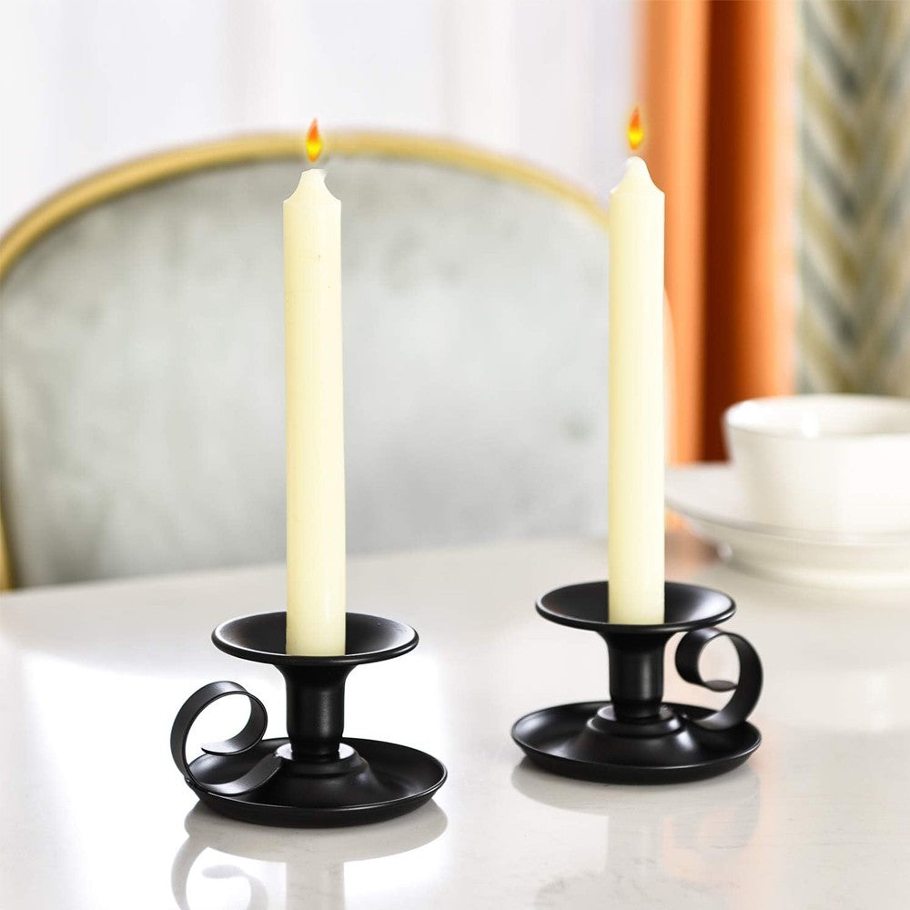 4Pcs Retro Taper Candle Holder Iron Candlestick Holder Home Decoration