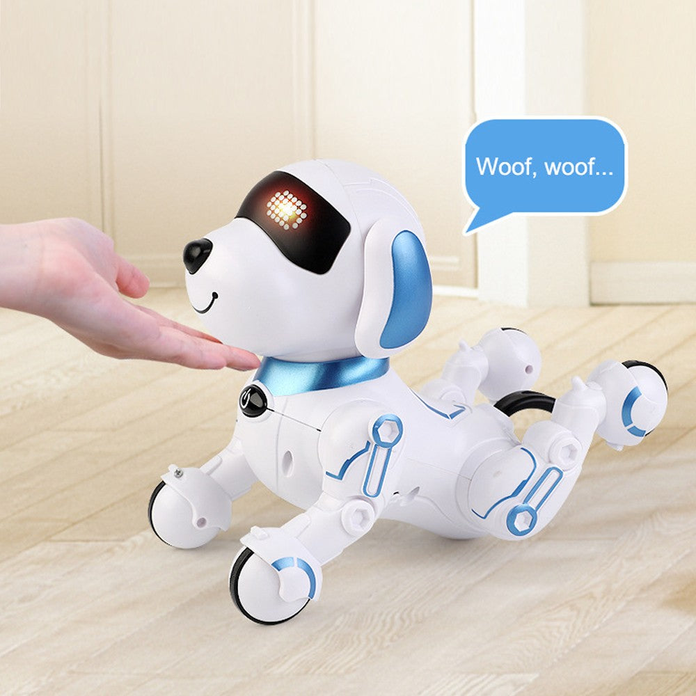 Kids Interactive Robot Dog Toy Remote Control Toy Programmable RC Pet Dog - Blue