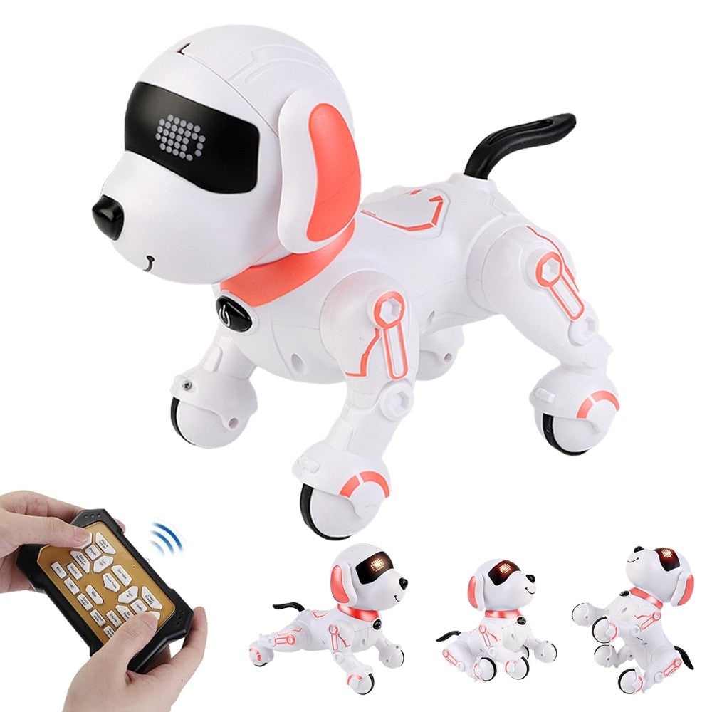 Kids Interactive Robot Dog Toy Remote Control Toy Programmable RC Pet Dog - Pink