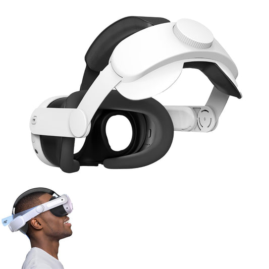 Adjustable Head Strap VR Accessories Compatible with Meta Quest 3 - White