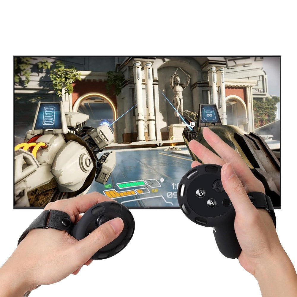 Pair of VR Controller Grips Silicone Covers Compatible with Meta Quest 3 - Black