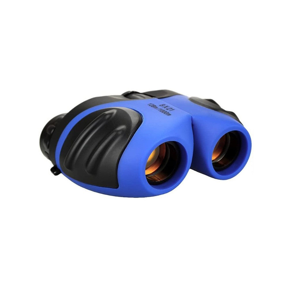 Kids Binocular 8X Magnification Compact Shockproof Binoculars Educational Learning Binoculars Blue