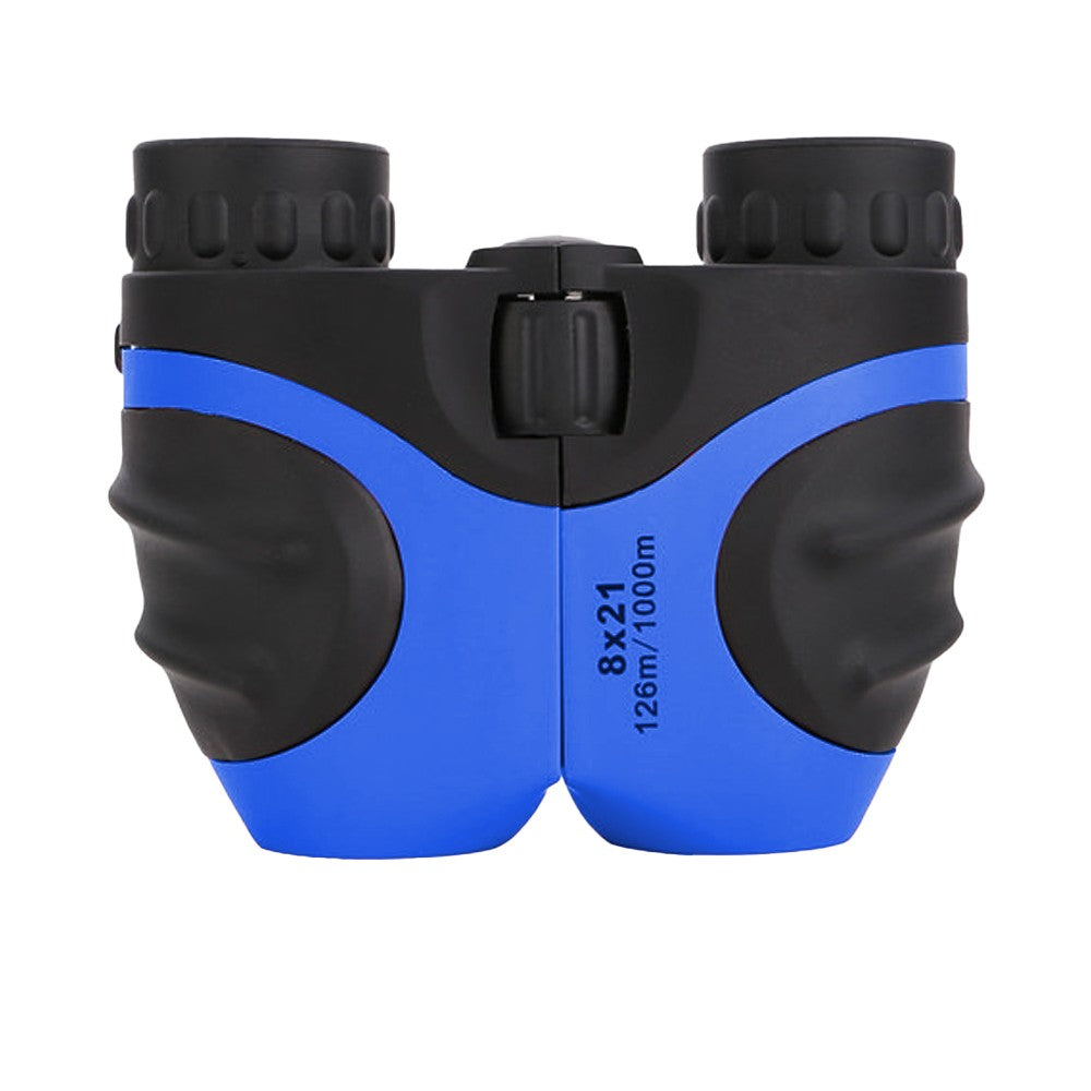 Kids Binocular 8X Magnification Compact Shockproof Binoculars Educational Learning Binoculars Blue