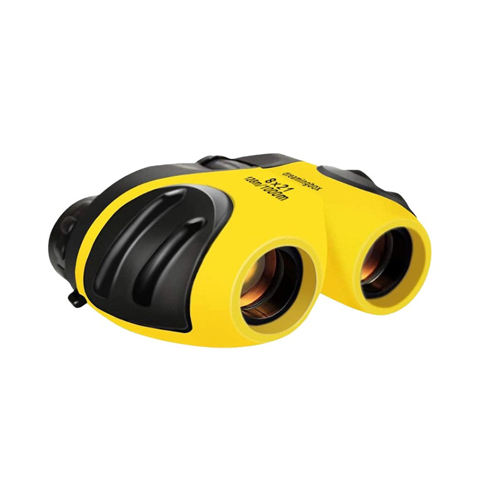 Kids Binocular 8X Magnification Compact Shockproof Binoculars Educational Learning Binoculars Yellow