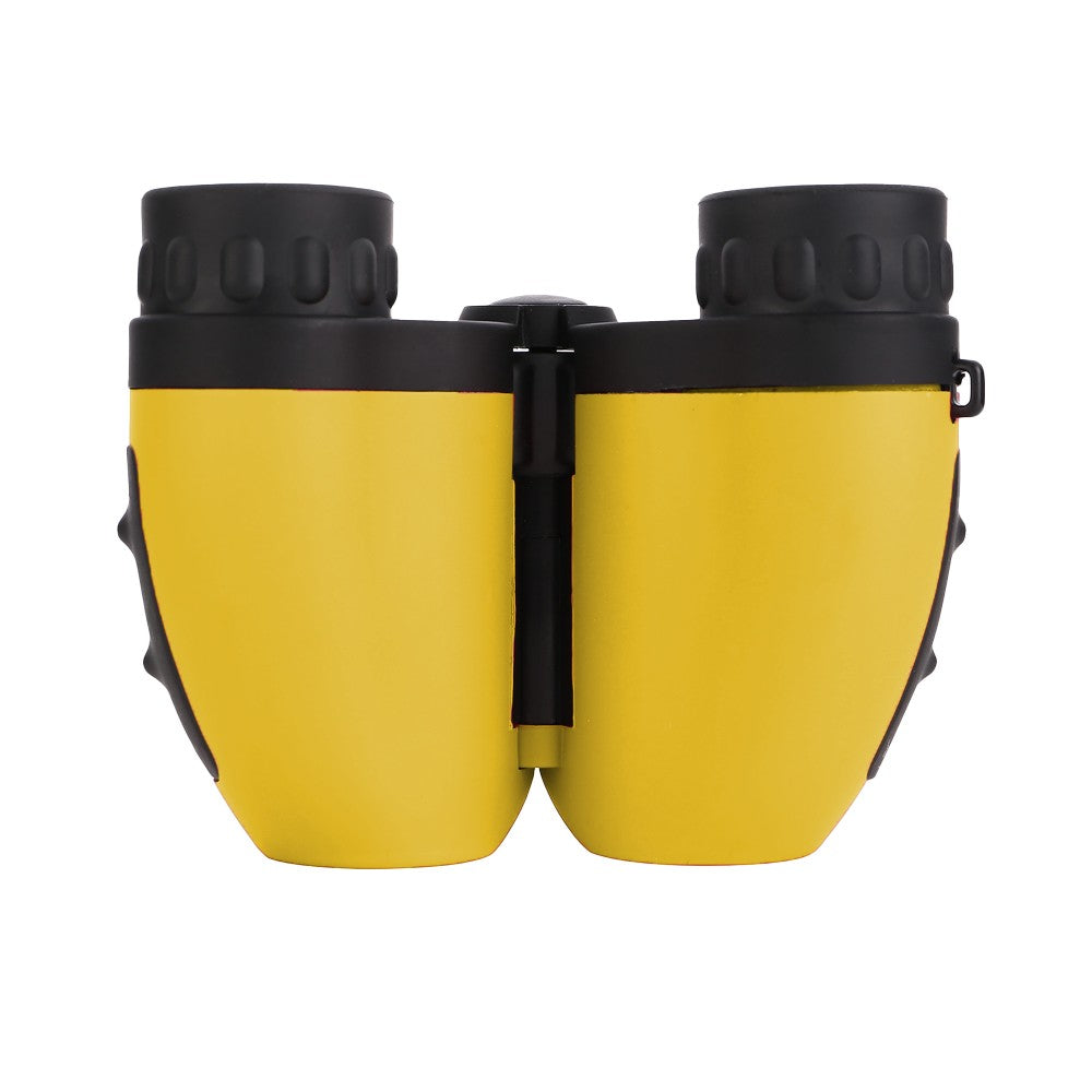 Kids Binocular 8X Magnification Compact Shockproof Binoculars Educational Learning Binoculars Yellow