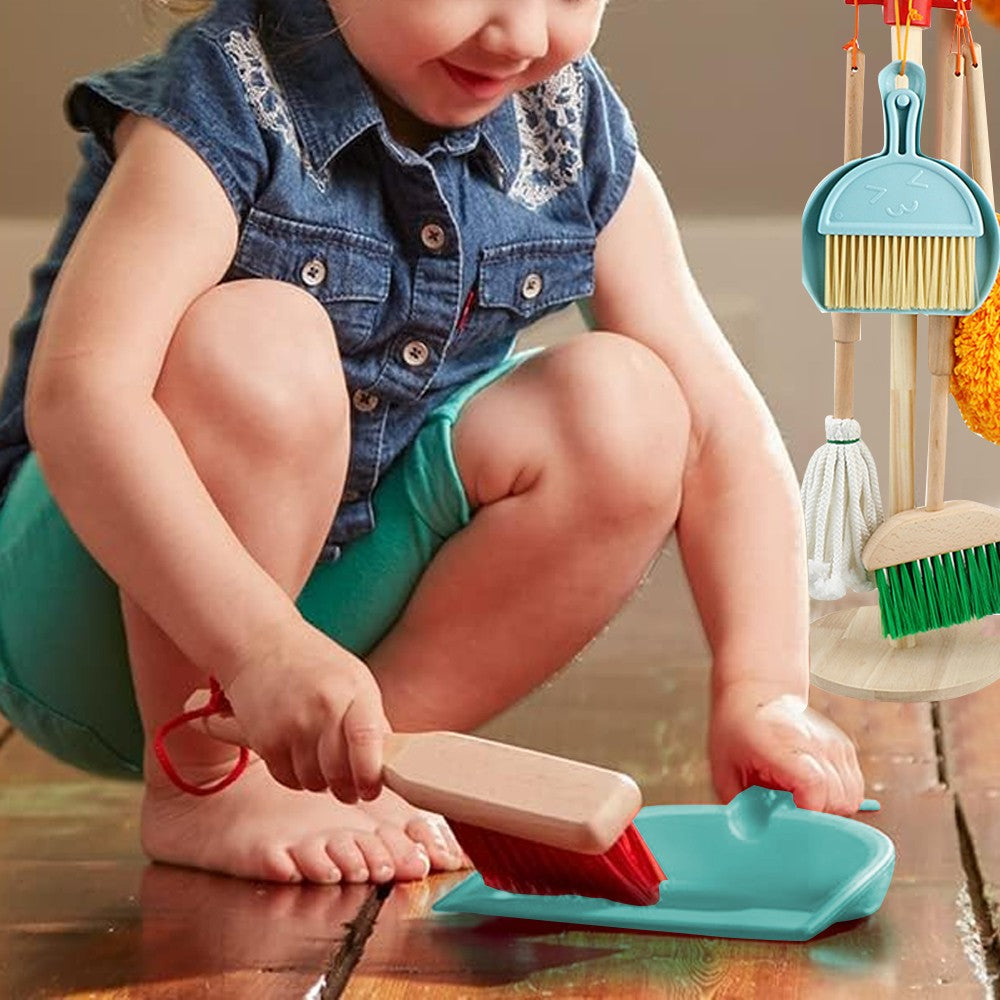 6-Piece Kids Cleaning Tool Set Detachable Toddlers Housekeeping Kit