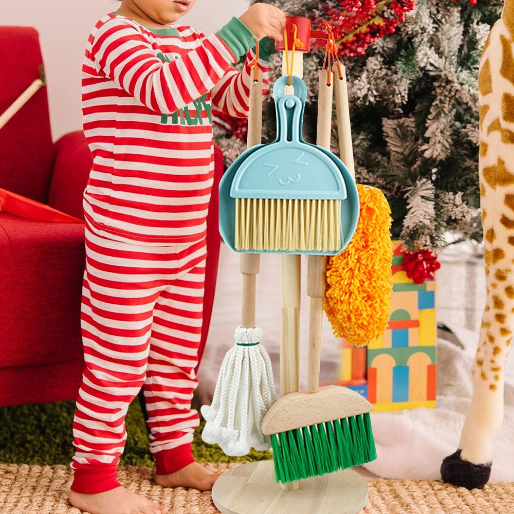 6-Piece Kids Cleaning Tool Set Detachable Toddlers Housekeeping Kit