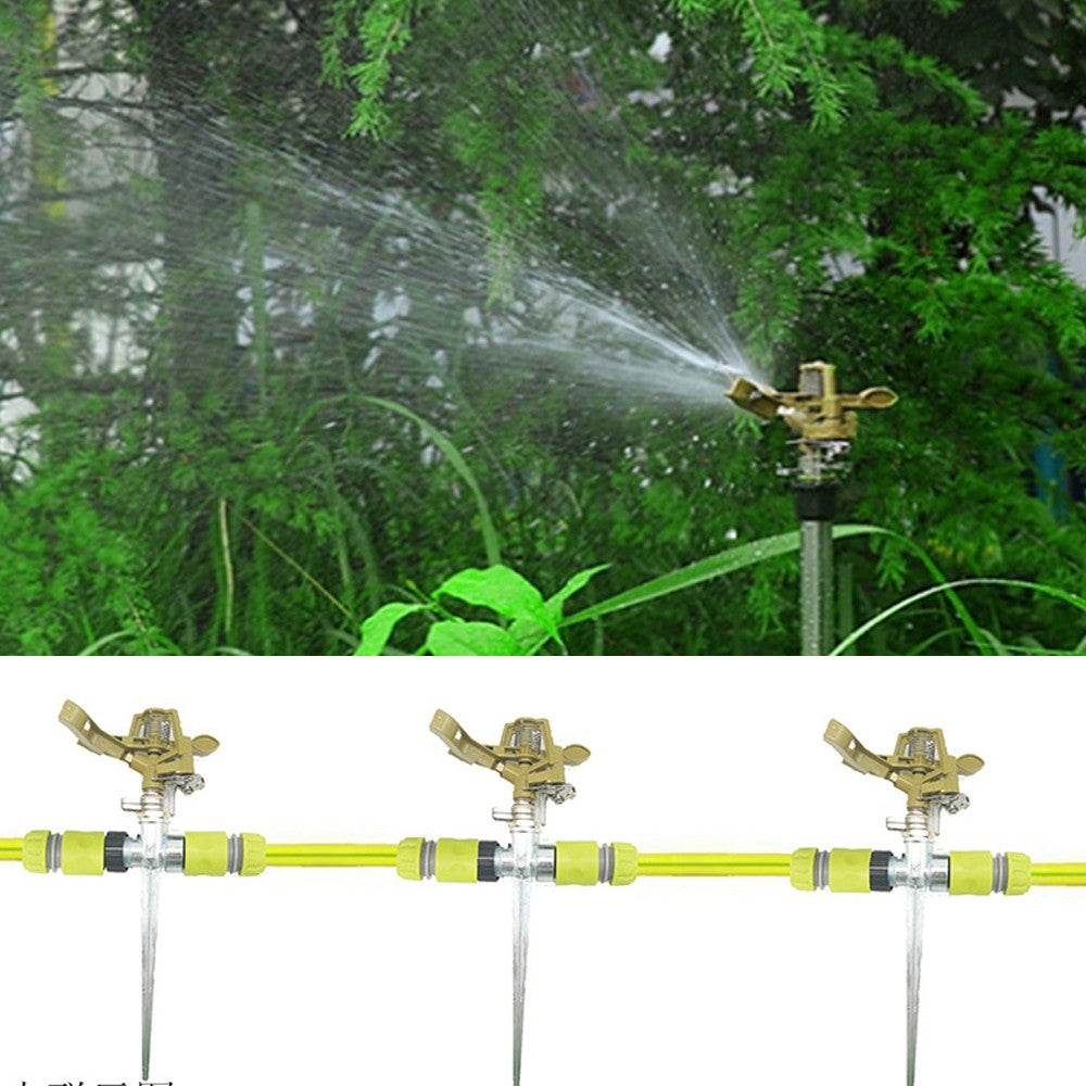 1Pc 360 Degree Rotary Sprinkler Impulse Sprinkler Lawn Irrigation Sprinkler