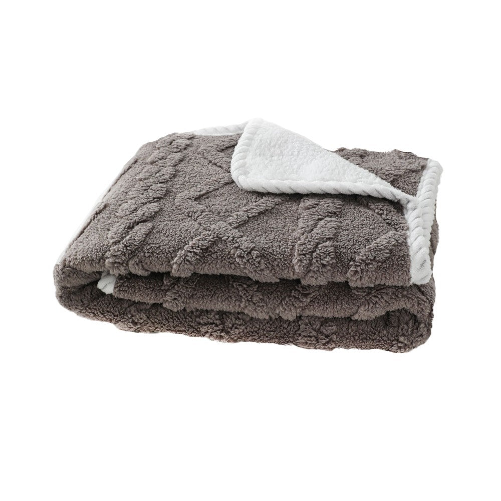 70x50cm Water-resistant Pet Dog Blanket Couch Protector Throw Blanket - Coffee