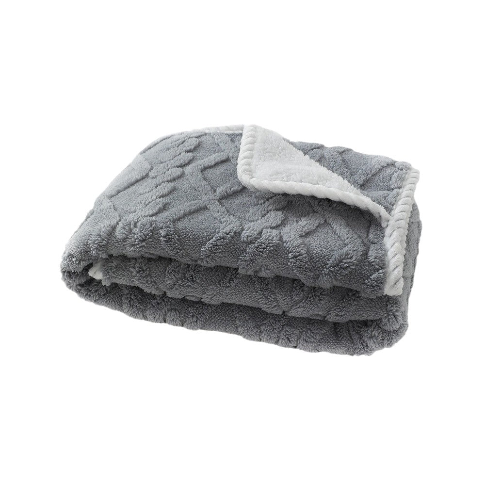 150x128cm Water-resistant Pet Dog Blanket Couch Protector Throw Blanket - Grey