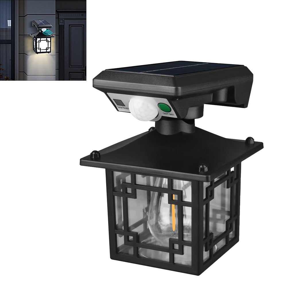 1Pc Solar Motion Sensor Light Outdoor Wall Light 3 Modes LED Garden Light