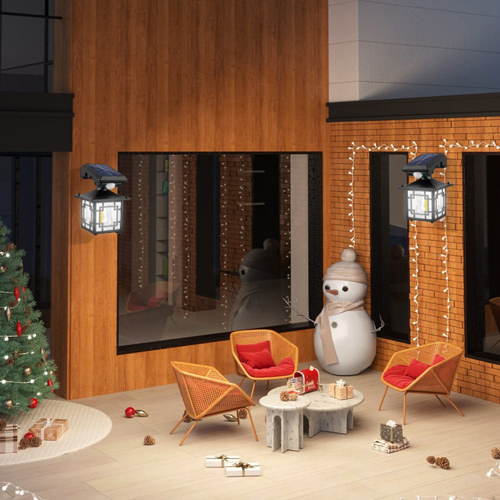 1Pc Solar Motion Sensor Light Outdoor Wall Light 3 Modes LED Garden Light