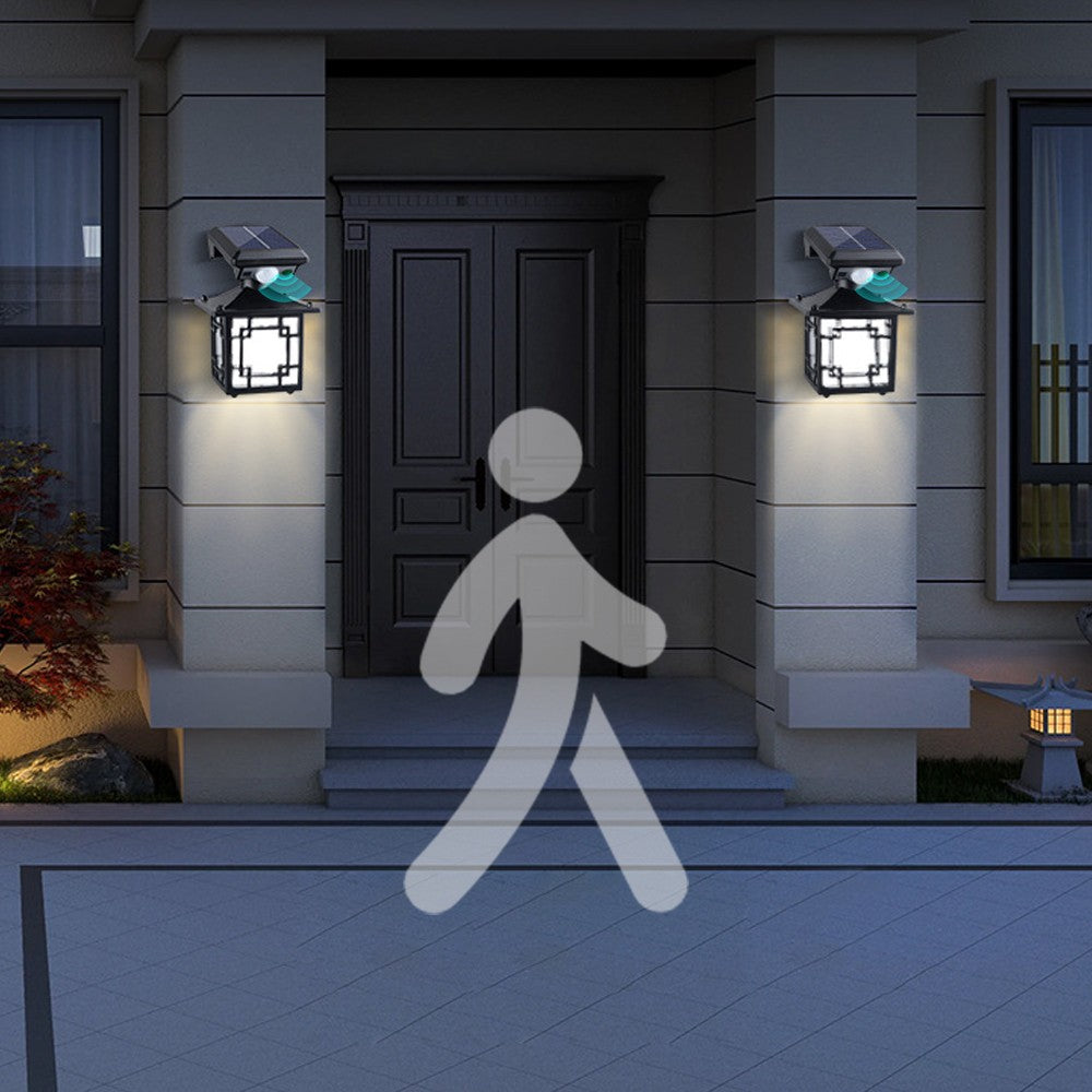 1Pc Solar Motion Sensor Light Outdoor Wall Light 3 Modes LED Garden Light