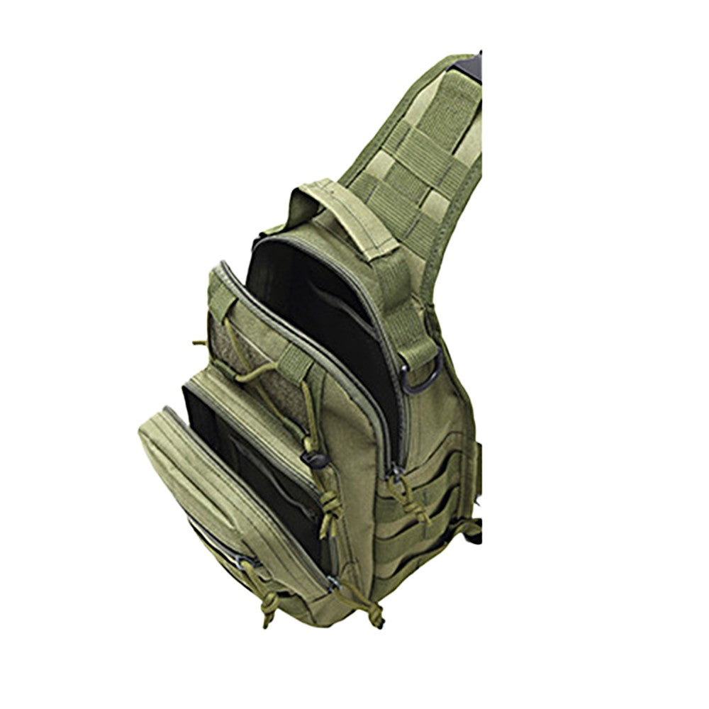 Mens Chest Bag Shoulder Bag Outdoor Sport Tactical Bag Satchel Daily Bag - Green