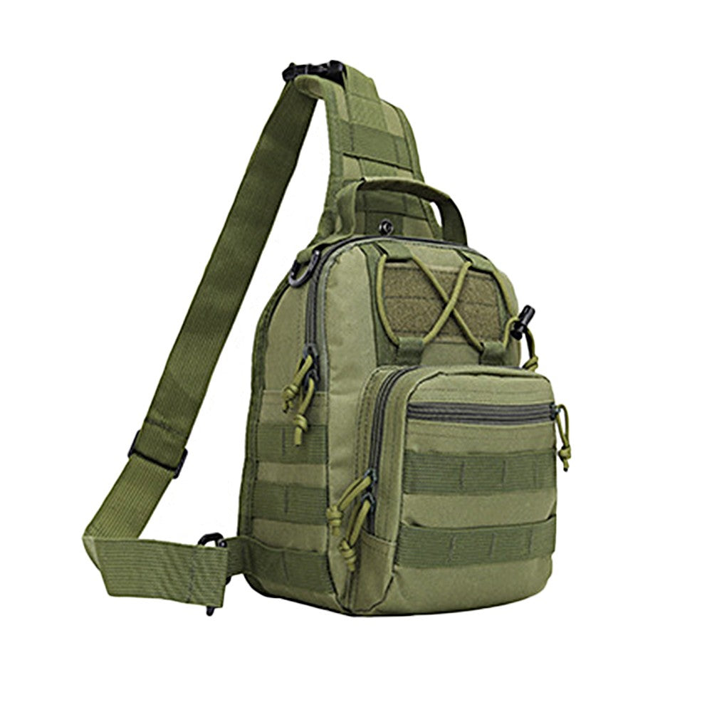 Mens Chest Bag Shoulder Bag Outdoor Sport Tactical Bag Satchel Daily Bag - Green
