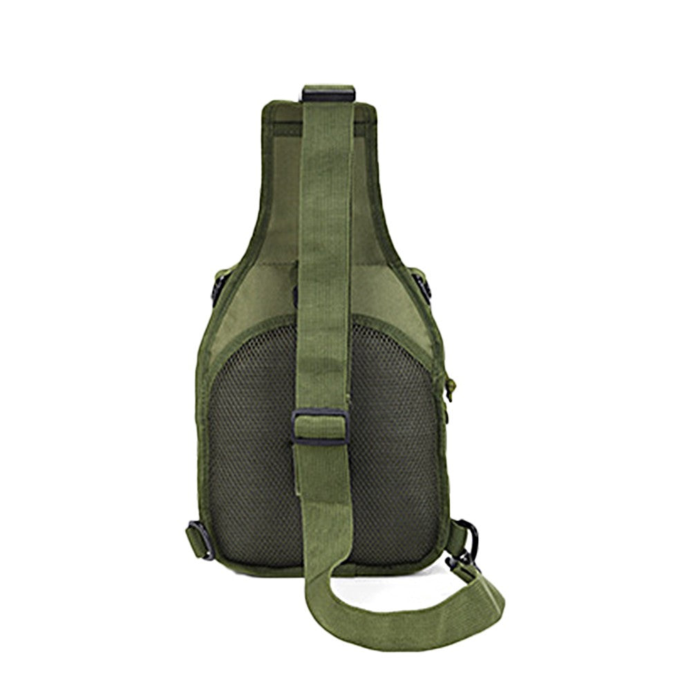 Mens Chest Bag Shoulder Bag Outdoor Sport Tactical Bag Satchel Daily Bag - Green