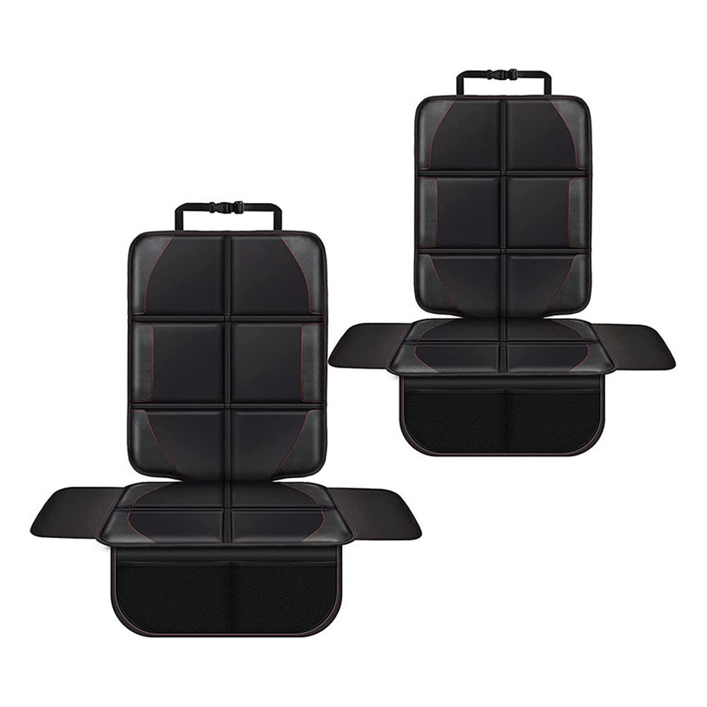 2Pcs Car Seat Protector Cushion Car Child Seat Anti-Slip Mat - Red Stitching