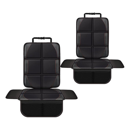 2Pcs Car Seat Protector Cushion Car Child Seat Anti-Slip Mat - Red Stitching