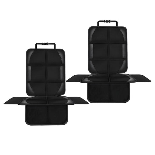 2Pcs Car Seat Protector Cushion Car Child Seat Anti-Slip Mat - Black Stitching