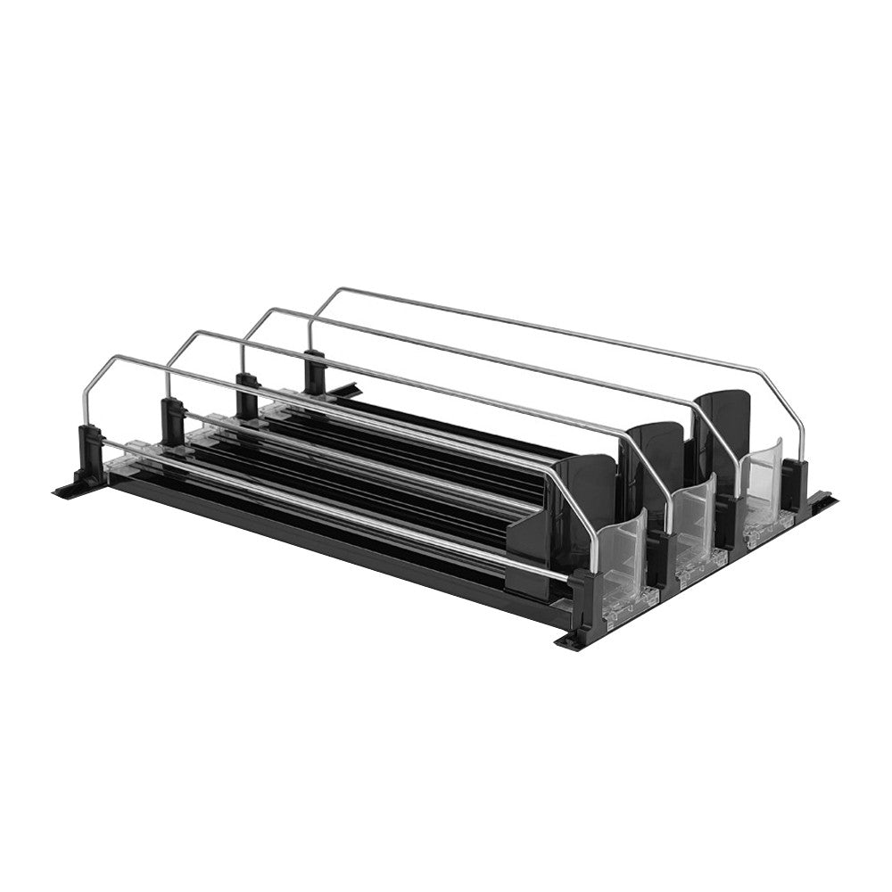 Fridge Drink Organizer Automatic Pusher Glide Soda Can Dispenser - Black
