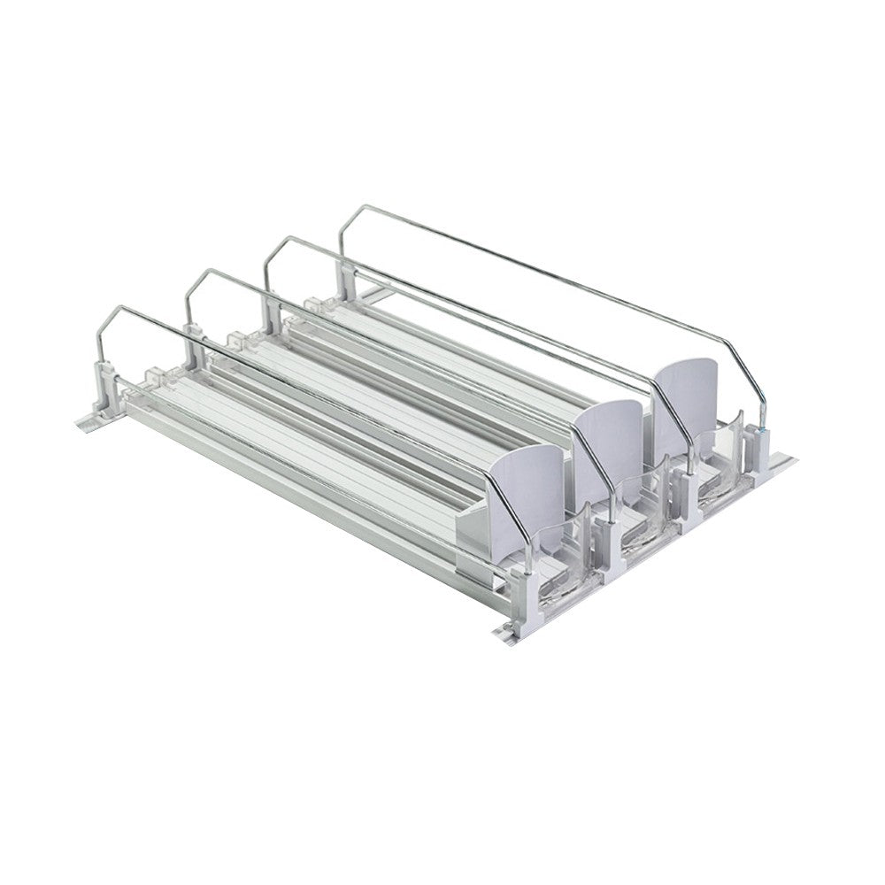 Fridge Drink Organizer Automatic Pusher Glide Soda Can Dispenser - White