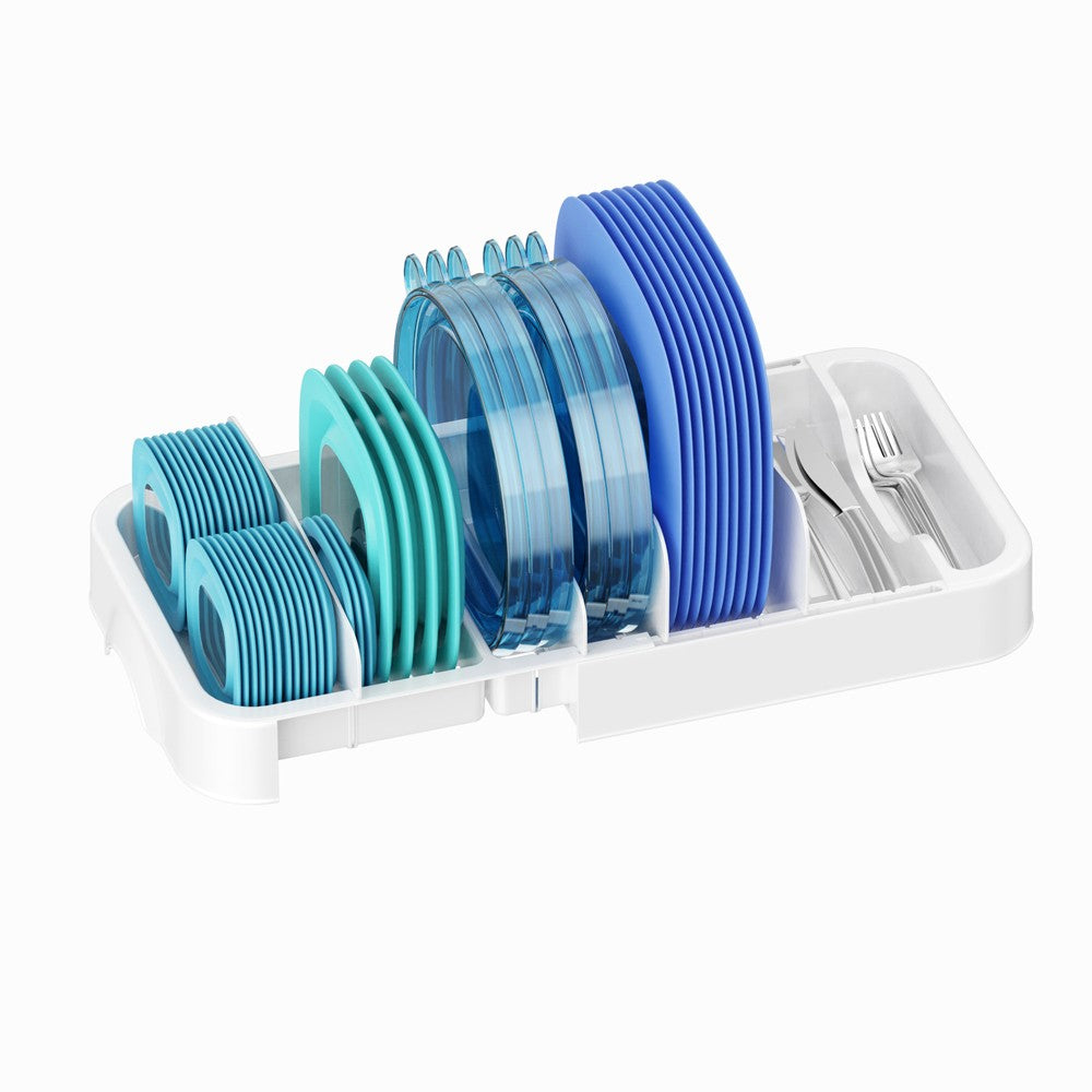 Kitchen Cabinet Expandable Food Container Lid Organizer with Removable Dividers