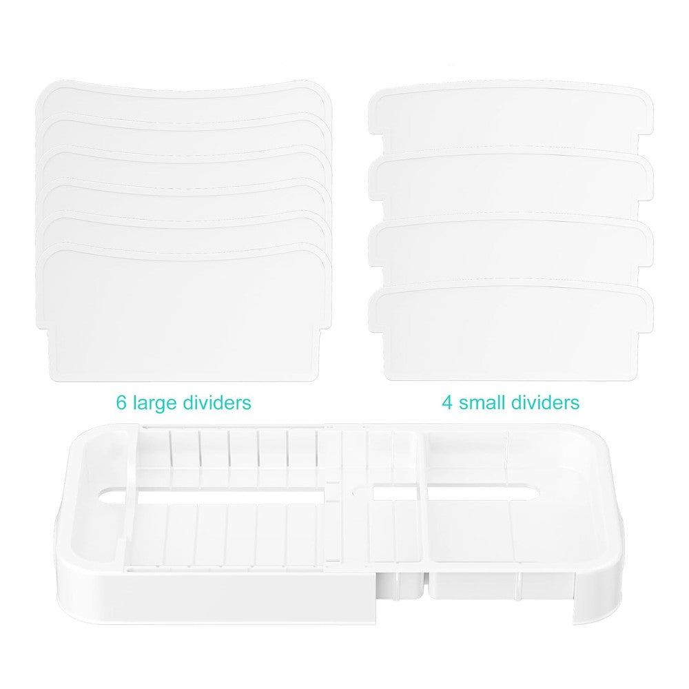 Kitchen Cabinet Expandable Food Container Lid Organizer with Removable Dividers
