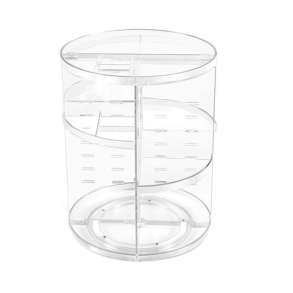 360 Degree Rotating Makeup Organizer Adjustable Cosmetic Storage Rack