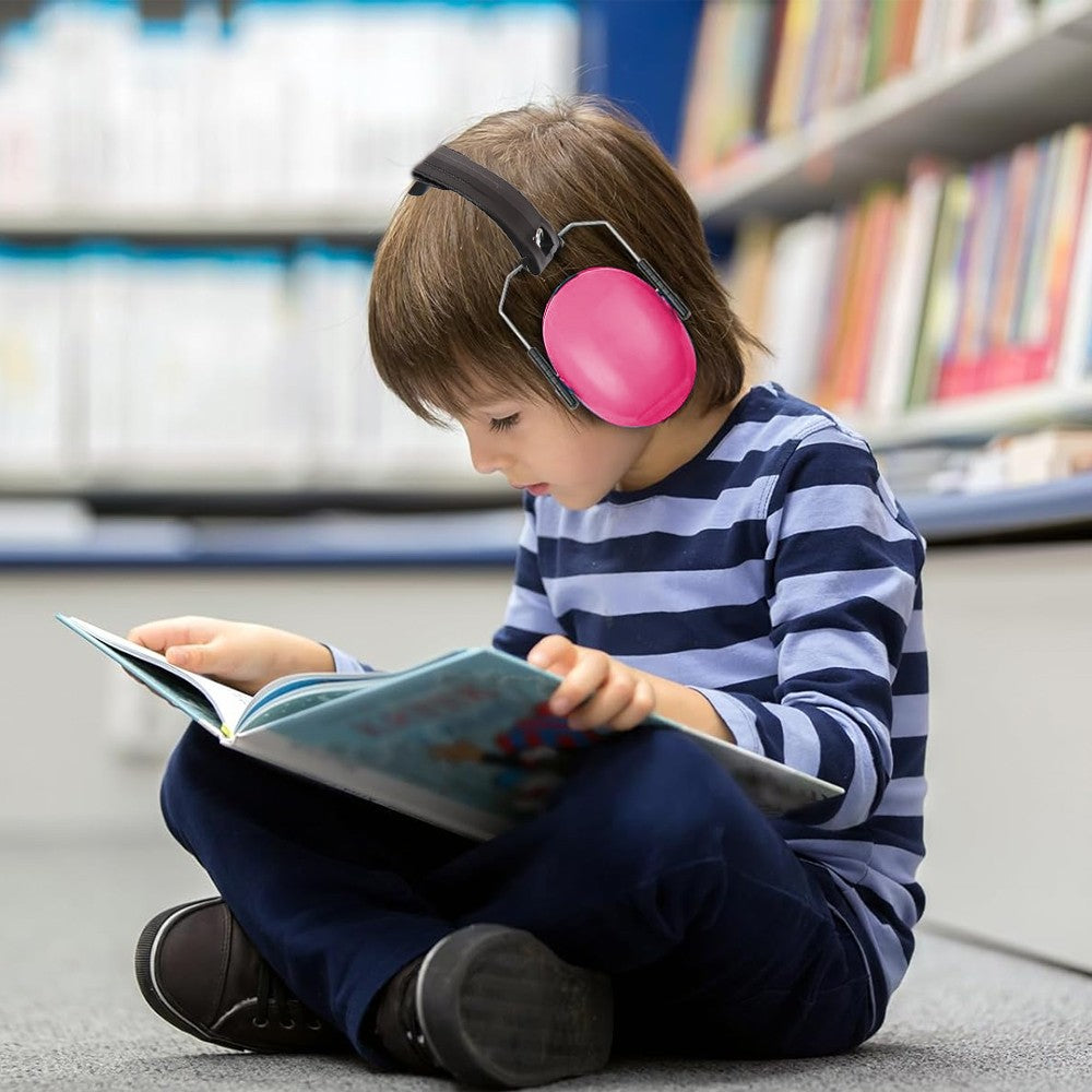 Kids Ear Protection Noise Reduction Earmuffs Sound Proof Earmuffs - Pink