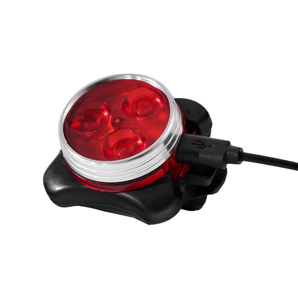 2 X USB Rechargeable Bike Light Set Bicycle Front Headlight and Rear Lights with 4 Light Mode