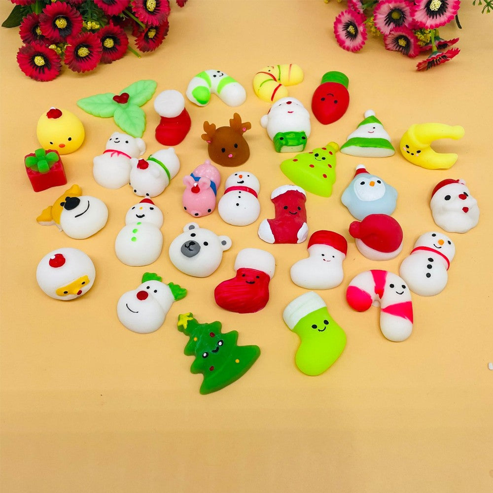 2Pcs Christmas Advent Calendar 24 Days Countdown Calendar Kids Rubber Fidget Toys