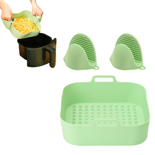 Air Fryer Silicone Liners Reusable Square Oven Accessories with Gloves